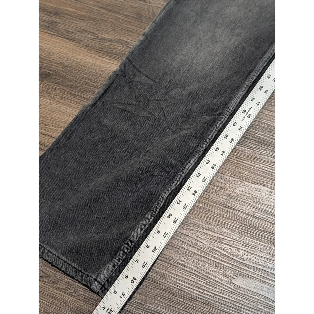 We The Free Free People Tinsley Baggy High Rise Straight Leg Jeans Gray 24